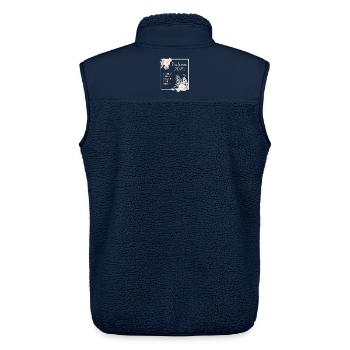 Rentnerin 2025 – Lange gearbeitet - Blümchen - Unisex Sherpaweste von Stanley/Stella - Navy - Hinten - AI Model Male 178 light (178cm)