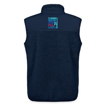 Climbing - It's Not a Hobby. It's a Lifestyle - Unisex Sherpa Gilet by Stanley/Stella - navy - Back - AI Model Male 178 light (178cm)
