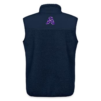 Buchstabe A mit Charakter in blau - Unisex Sherpaweste von Stanley/Stella - Navy - Hinten - AI Model Male 178 light (178cm)