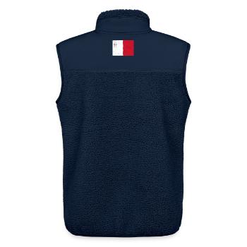 Flagge von Malta - Unisex Sherpaweste von Stanley/Stella - Navy - Hinten - AI Model Male 178 light (178cm)