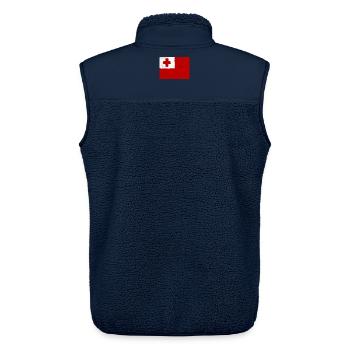 Flagge von Tonga - Unisex Sherpaweste von Stanley/Stella - Navy - Hinten - AI Model Male 178 light (178cm)