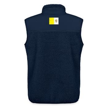 Flagge des Vatikans - Unisex Sherpaweste von Stanley/Stella - Navy - Hinten - AI Model Male 178 light (178cm)
