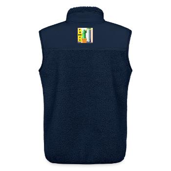Es ist, was es ist. Ich vermute. – Moody Cactus Edition - Unisex Sherpaweste von Stanley/Stella - Navy - Hinten - AI Model Male 178 light (178cm)