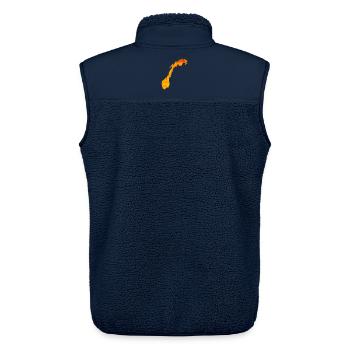 Norway - Norge - Norwegen - Flagge - Skandinavien - Unisex Sherpaweste von Stanley/Stella - Navy - Hinten - AI Model Male 178 light (178cm)