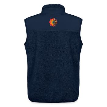 Es ist in Ordnung, wenn das Einzige, was der Atem ist, ist - Unisex Sherpaweste von Stanley/Stella - Navy - Hinten - AI Model Male 178 light (178cm)