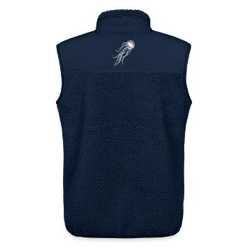 Qualle – Ozean & Strand Unterwasserwelt - Unisex Sherpaweste von Stanley/Stella - Navy - Hinten - AI Model Male 178 light (178cm)