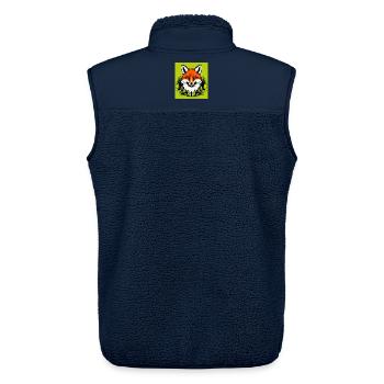 Fuchs - Unisex Sherpaweste von Stanley/Stella - Navy - Hinten - AI Model Male 178 light (178cm)