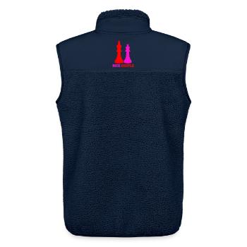 Royal Pair of Chess Pieces - Unisex Sherpa Gilet by Stanley/Stella - navy - Back - AI Model Male 178 light (178cm)