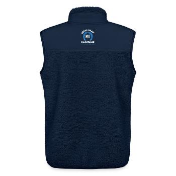 Suche Frau Mit Haflinger Pony Reiten Lsutiges - Unisex Sherpaweste von Stanley/Stella - Navy - Hinten - AI Model Male 178 light (178cm)
