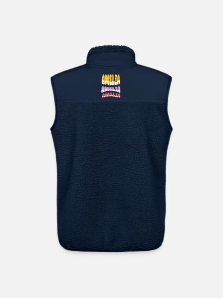 Amelia Name - Unisex Sherpa Gilet by Stanley/Stella - navy