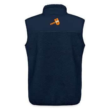 Known God Bold Typography - Unisex Sherpaweste von Stanley/Stella - Navy - Hinten - AI Model Male 178 light (178cm)