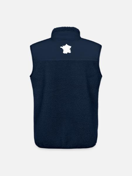 Carte Française Silhouette - Veste sans manches sherpa unisexe Stanley/Stella - marine