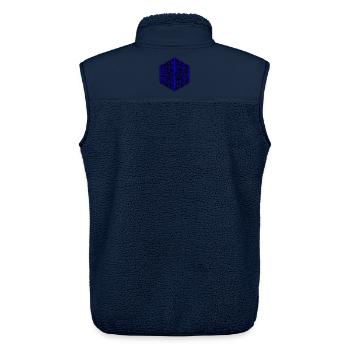 Festival Wear Feiern Geometrie Hexagonen Muster - Unisex Sherpaweste von Stanley/Stella - Navy - Hinten - AI Model Male 178 light (178cm)