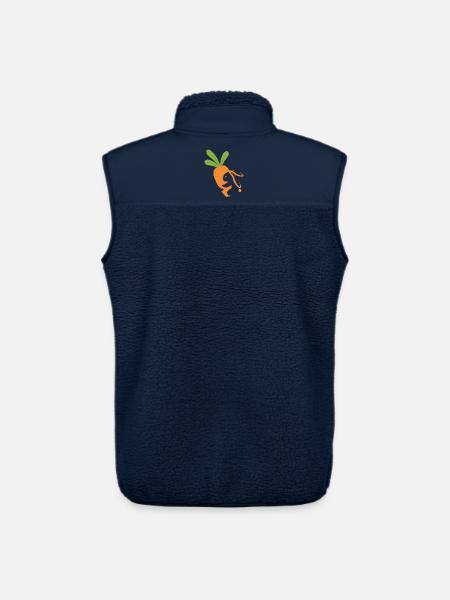 Carrot Smiling Mascot - Unisex Sherpa Gilet by Stanley/Stella - navy