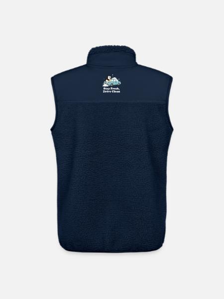 Reste frais, conduis propre, Penguin - Veste sans manches sherpa unisexe Stanley/Stella - marine