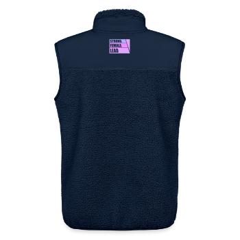 Strong Female Lead Feminismus Empowerment Frauen - Unisex Sherpaweste von Stanley/Stella - Navy - Hinten - AI Model Male 178 light (178cm)