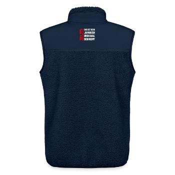 Geh Mal Bier Holen Lustiges Bier Trinkfreude - Unisex Sherpaweste von Stanley/Stella - Navy - Hinten - AI Model Male 178 light (178cm)