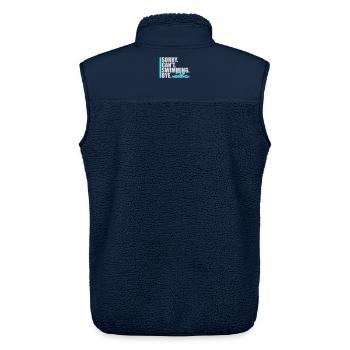 Sorry Can't Swimming Bye Schwimmer Ausrede Humor - Unisex Sherpaweste von Stanley/Stella - Navy - Hinten - AI Model Male 178 light (178cm)