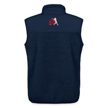 Baseball Season Is The Best Season Fan Spiel Sport - Unisex Sherpaweste von Stanley/Stella - Navy - Hinten - AI Model Male 178 light (178cm)