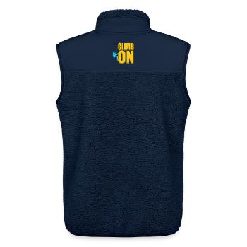 Climb On Rock Climbing Silhouette Sports Design - Unisex Sherpaweste von Stanley/Stella - Navy - Hinten - AI Model Male 178 light (178cm)