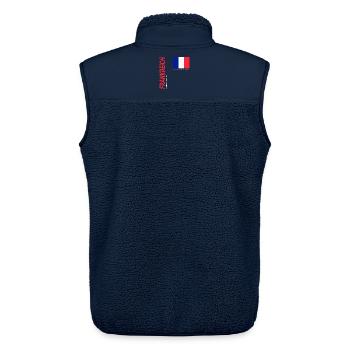 Marseille - Unisex Sherpa Gilet by Stanley/Stella - navy - Back - AI Model Male 178 light (178cm)