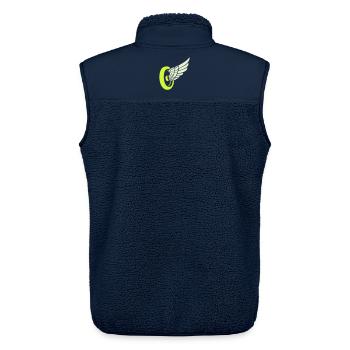 Wheel Wing - Unisex Sherpa Gilet by Stanley/Stella - navy - Back - AI Model Male 178 light (178cm)