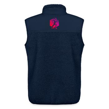 Modernes Running Artwork - Unisex Sherpaweste von Stanley/Stella - Navy - Hinten - AI Model Male 178 light (178cm)