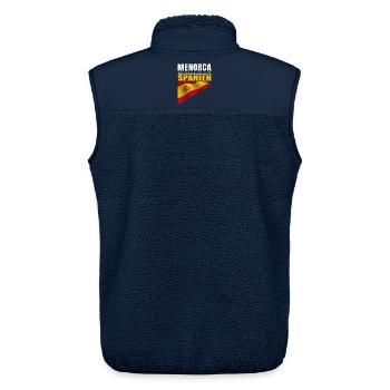 Minorque - Veste sans manches sherpa unisexe Stanley/Stella - marine - Dos - AI Model Male 178 light (178cm)
