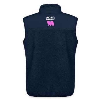 Therapy Therapist Dog Therapy Dog Dog Training - Unisex Sherpa Gilet by Stanley/Stella - navy - Back - AI Model Male 178 light (178cm)
