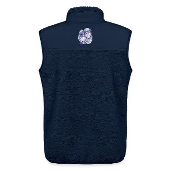 Älterer Mann mit Laterne - Unisex Sherpaweste von Stanley/Stella - Navy - Hinten - AI Model Male 178 light (178cm)