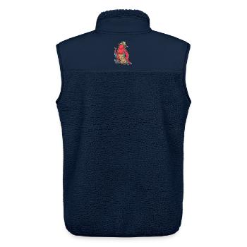 Papagei Gärtner Schaufel Garten - Unisex Sherpaweste von Stanley/Stella - Navy - Hinten - AI Model Male 178 light (178cm)