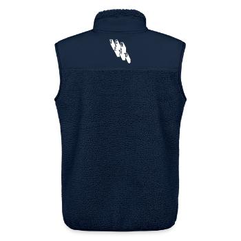 techno music geometric logo design - Unisex Sherpa Gilet by Stanley/Stella - navy - Back - AI Model Male 178 light (178cm)