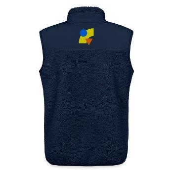 Geometrische Farbkonstellation - Unisex Sherpaweste von Stanley/Stella - Navy - Hinten - AI Model Male 178 light (178cm)