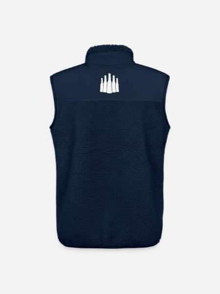 Silhouette des bouteilles de bière - Veste sans manches sherpa unisexe Stanley/Stella - marine