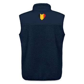 Humor, belgisch, belgisch, Flagge, Pommes, Pommes - Unisex Sherpaweste von Stanley/Stella - Navy - Hinten - AI Model Male 178 light (178cm)