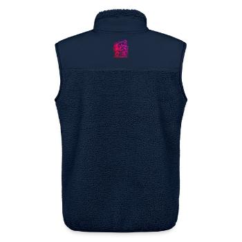 Road Bike Vibes for Road Bike - Unisex Sherpa Gilet by Stanley/Stella - navy - Back - AI Model Male 178 light (178cm)