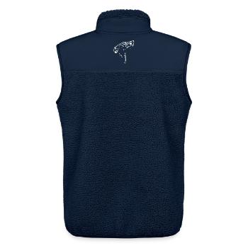 Azawakh Silhouette Windhunde Windhund Wilsigns - Unisex Sherpaweste von Stanley/Stella - Navy - Hinten - AI Model Male 178 light (178cm)