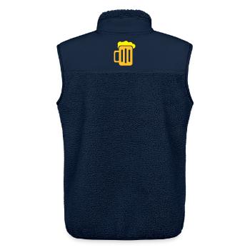 Verre de bière  - Veste sans manches sherpa unisexe Stanley/Stella - marine - Dos - AI Model Male 178 light (178cm)