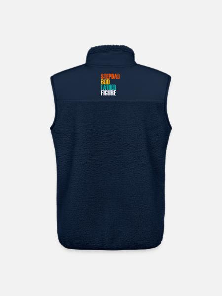 Stepdad Bod Father Figure Gradient - Unisex Sherpa Gilet by Stanley/Stella - navy