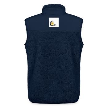 Get Stuff Done Monday Lustiges Büro Poster - Unisex Sherpaweste von Stanley/Stella - Navy - Hinten - AI Model Male 178 light (178cm)