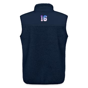 Ausgabe 16 – 16. Jubiläumsgeschenk - Unisex Sherpaweste von Stanley/Stella - Navy - Hinten - AI Model Male 178 light (178cm)