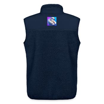 swan - Unisex Sherpa Gilet by Stanley/Stella - navy - Back - AI Model Male 178 light (178cm)