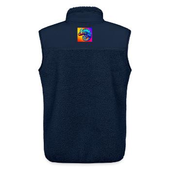 Chamäleon - Unisex Sherpaweste von Stanley/Stella - Navy - Hinten - AI Model Male 178 light (178cm)