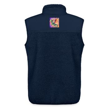 dragon - Unisex Sherpa Gilet by Stanley/Stella - navy - Back - AI Model Male 178 light (178cm)