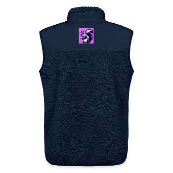 squirrel - Unisex Sherpa Gilet by Stanley/Stella - navy - Back - AI Model Male 178 light (178cm)