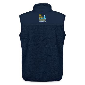 Designer de manucures Salon de manucure cosmétiques - Veste sans manches sherpa unisexe Stanley/Stella - marine - Dos - AI Model Male 178 light (178cm)