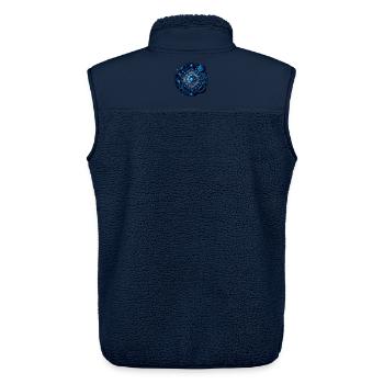 Planètes spatiales Galaxies Étoiles Lunes - Veste sans manches sherpa unisexe Stanley/Stella - marine - Dos - AI Model Male 178 light (178cm)