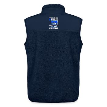 Je Ne Suis Pas Vieux Cassette Vintage - Veste sans manches sherpa unisexe Stanley/Stella - marine - Dos - AI Model Male 178 light (178cm)