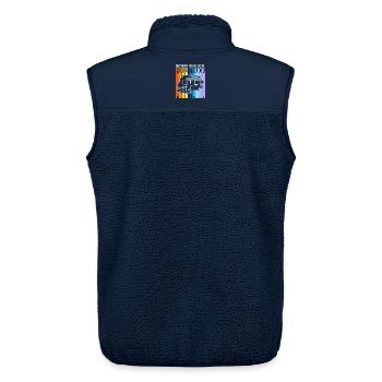 Camion de Snacks Food - Veste sans manches sherpa unisexe Stanley/Stella - marine - Dos - AI Model Male 178 light (178cm)