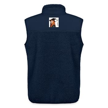 Zauber- und Tötungs-Hexen-Ästhetik - Unisex Sherpaweste von Stanley/Stella - Navy - Hinten - AI Model Male 178 light (178cm)